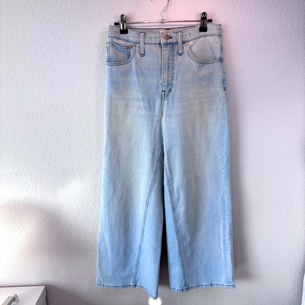 Madewell Light Wash Wide Leg Jeans